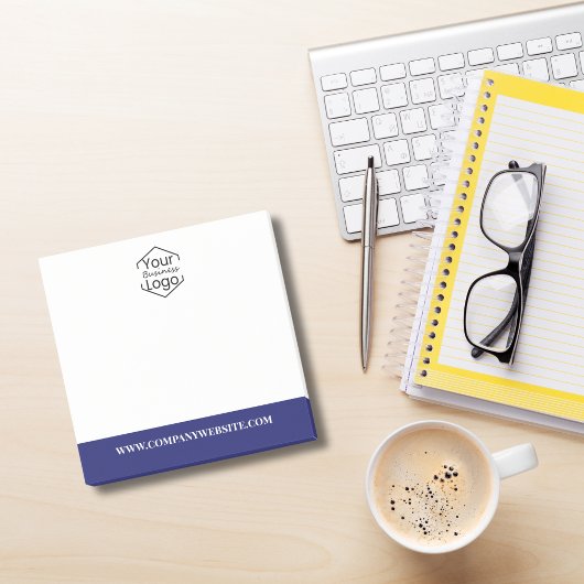 Bedrijf Logo & Website Blue Professional Modern Post-it® Notes