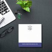 Bedrijf Logo & Website Blue Professional Modern Post-it® Notes
