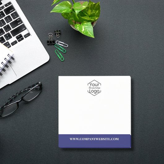 Bedrijf Logo & Website Blue Professional Modern Post-it® Notes