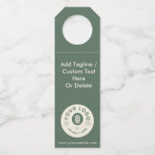 bedrijf Logo Website Sage Green Flessenhanger (Achterkant)