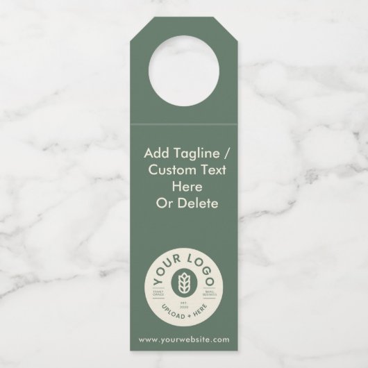  bedrijf Logo Website Sage Green Flessenhanger (Achterkant)