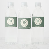 bedrijf Logo Website Sage Green Waterfles Etiket (Flessen)