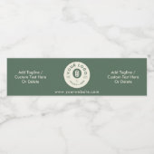  bedrijf Logo Website Sage Green Waterfles Etiket (Enkel label)