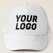 Bedrijf Logo  Wit & Zwart Trucker Pet (Voorkant)