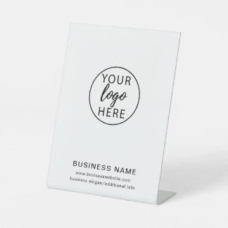 Bedrijf Logo Zakelijk Aangepast Reclamebord Met Voetstuk