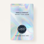 Bedrijf Logo Zakelijk Holografisch Medewerker ID Badge (Achterkant)