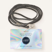 Bedrijf Logo Zakelijk Holografisch Medewerker ID Badge (Achterkant met draagriem)