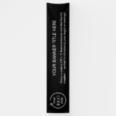 Bedrijf Logo | Zakelijk Modern Zwart 12' Banner (Verticaal)