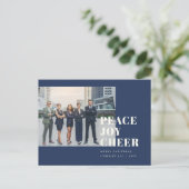 Bedrijf Logo Zakelijke Kerstfoto XMA Briefkaart (Staand voorkant)