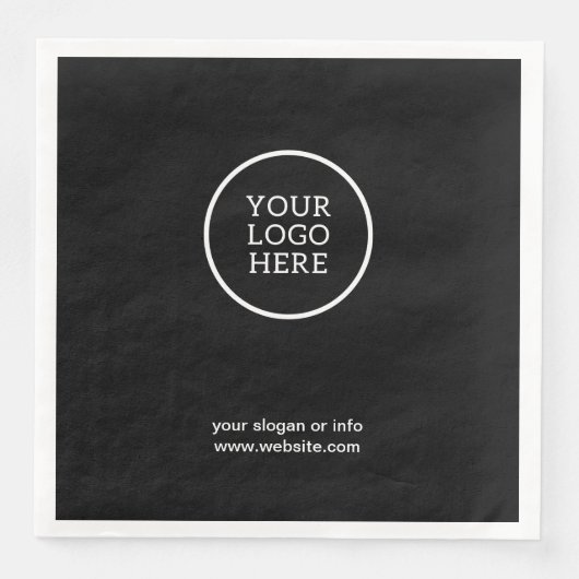 Bedrijf Logo | Zakelijke papieren servetten (Voorkant)