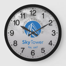Bedrijf Logo Zwart Grijs Marmeren Naam Sky Tower