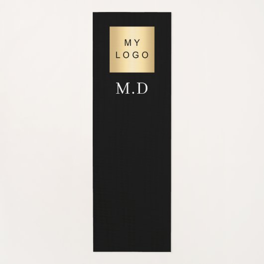 Bedrijf logo zwart monogram business studio yogamat (Voorkant)