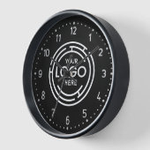 Bedrijf Logo Zwart Wit Klok (Hoek)