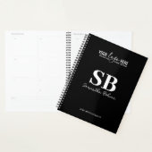 Bedrijf Logo Zwart Wit Monogram 2024 Planner (Display)