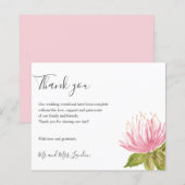 BEDRIJF Lovely Pink green flower Weddenschap (Voorkant / Achterkant)