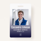 Bedrijf Marine Gradient Medewerker ID Foto Badge (Voorkant)