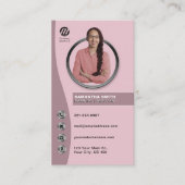 Bedrijf Medewerker Modern Fotoprofiel Professionee Visitekaartje (Voorkant)