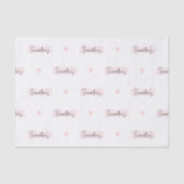 Bedrijf Merk Logo Pattern Vrouwelijk Roze & Wit Tissuepapier (Voorkant)