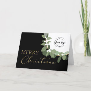 Bedrijf Merry Christmas Company Logo Gold zwart Feestdagen Kaart