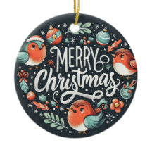 Bedrijf Merry Christmas Robins Favorietentjes