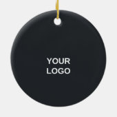 Bedrijf Merry Christmas Robins Favorietentjes Keramisch Ornament (Achterkant)