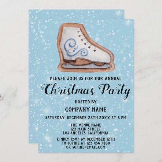 Bedrijf met feestdag kerstfeest Cookie Blue Snow Kaart (Voorkant / Achterkant)