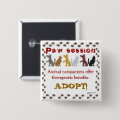 Bedrijf met gezelschapsdieren vierkante button 5,1 cm (Voorkant /achterkant)