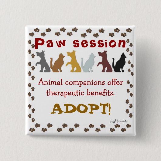 Bedrijf met gezelschapsdieren vierkante button 5,1 cm (Voorkant)
