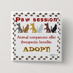 Bedrijf met gezelschapsdieren vierkante button 5,1 cm