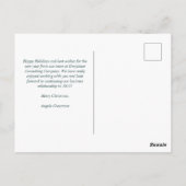 Bedrijf met kerst-Poinsettia Floral Custom Holiday Briefkaart (Achterkant)
