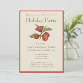 Bedrijf met kerstfeest Elegant uitnodiging (Staand voorkant)