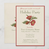 Bedrijf met kerstfeest Elegant uitnodiging (Voorkant / Achterkant)