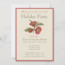 Bedrijf met kerstfeest Elegant  uitnodiging