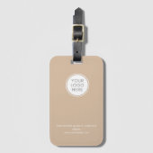 Bedrijf met logo en bedrijfsinfo bagagelabel (Voorkant (verticaal))