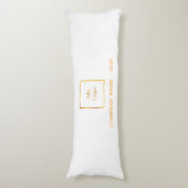 Bedrijf met logo-witgoud lichaamskussen (Voorkant Verticaal)