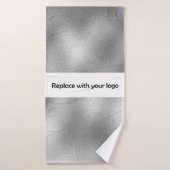Bedrijf met zilvermetelegant badhanddoek (Badhanddoek)