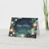 Bedrijf Modern Holiday krans Logo Bedankkaart (Voorkant)