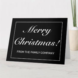 Bedrijf Modern Minimalistisch Zwart Kerstmis Groet Kaart