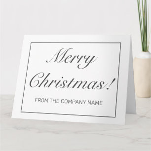 Bedrijf Moderne minimalistische witte kerst groet Kaart