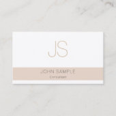 Bedrijf Monogrammed Moderne Elegante Sjabloon Visitekaartje (Voorkant)