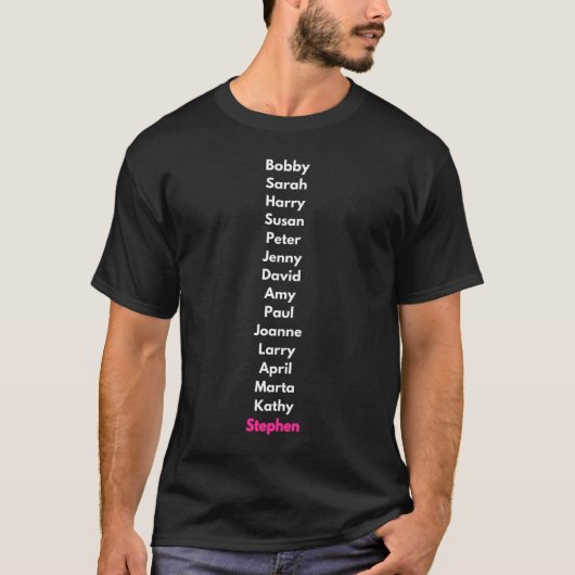 Bedrijf - Names - Sondheim T-shirt (Voorkant)