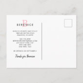 Bedrijf Nieuw Adres Typografie Monogram Verhuizen Aankondigingskaart (Achterkant)