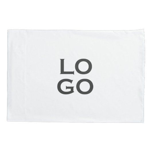 Bedrijf of Bedrijf Aangepaste Logo op Wit Kussensloop (Achterkant-Links)