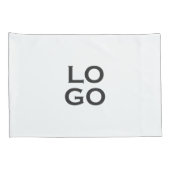 Bedrijf of Bedrijf Aangepaste Logo op Wit Kussensloop (Achterkant-Rechts)