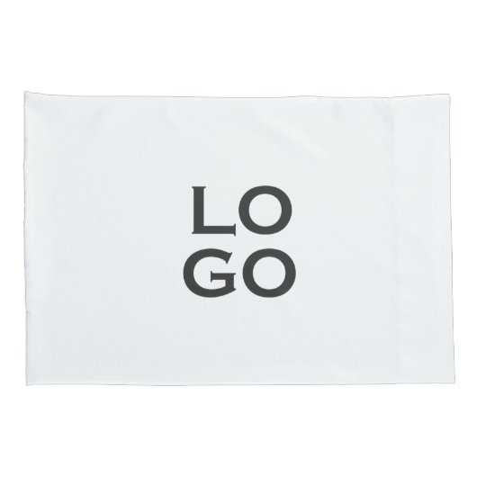 Bedrijf of Bedrijf Aangepaste Logo op Wit Kussensloop (Achterkant-Rechts)