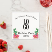 Bedrijf of Bedrijf Aangepaste Logo Vakantie Partij Servet (Insitu)