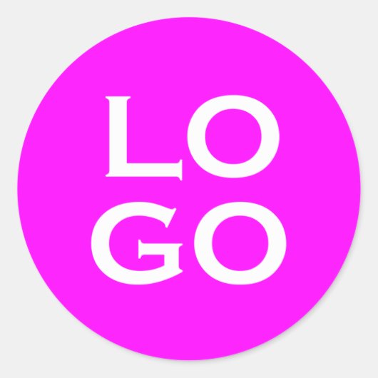 Bedrijf of Bedrijfs de Logo van de Douane op Magen Ronde Sticker (Voorkant)