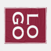 Bedrijf of Business Custom Logo on Burgundy Red Fleece Deken (Voorkant (Horizontaal))