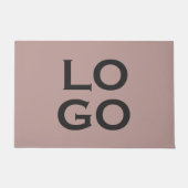 Bedrijf of Business Custom Logo on Dusty Pink Deurmat (Voorkant)