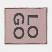 Bedrijf of Business Custom Logo on Dusty Pink Fleece Deken (Voorkant (Horizontaal))